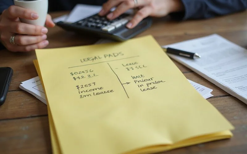Graphic showing how income offsets a broken lease on record