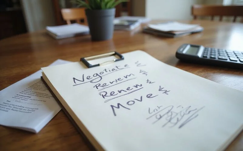 Options fork: negotiate, renew, or move, with effective rent comparison