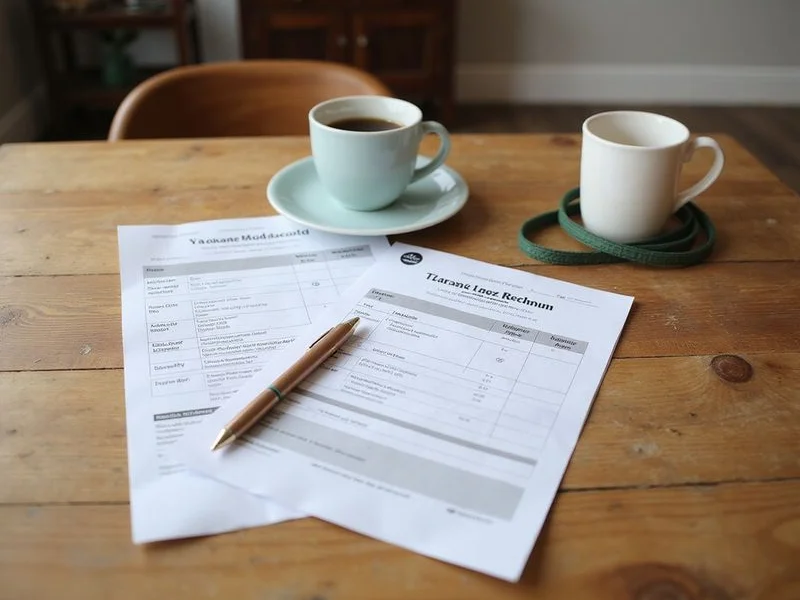 A pet addendum and vaccination record on a kitchen table
