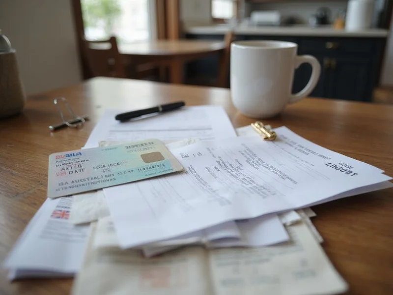 Documents laid out ready for an apartment application