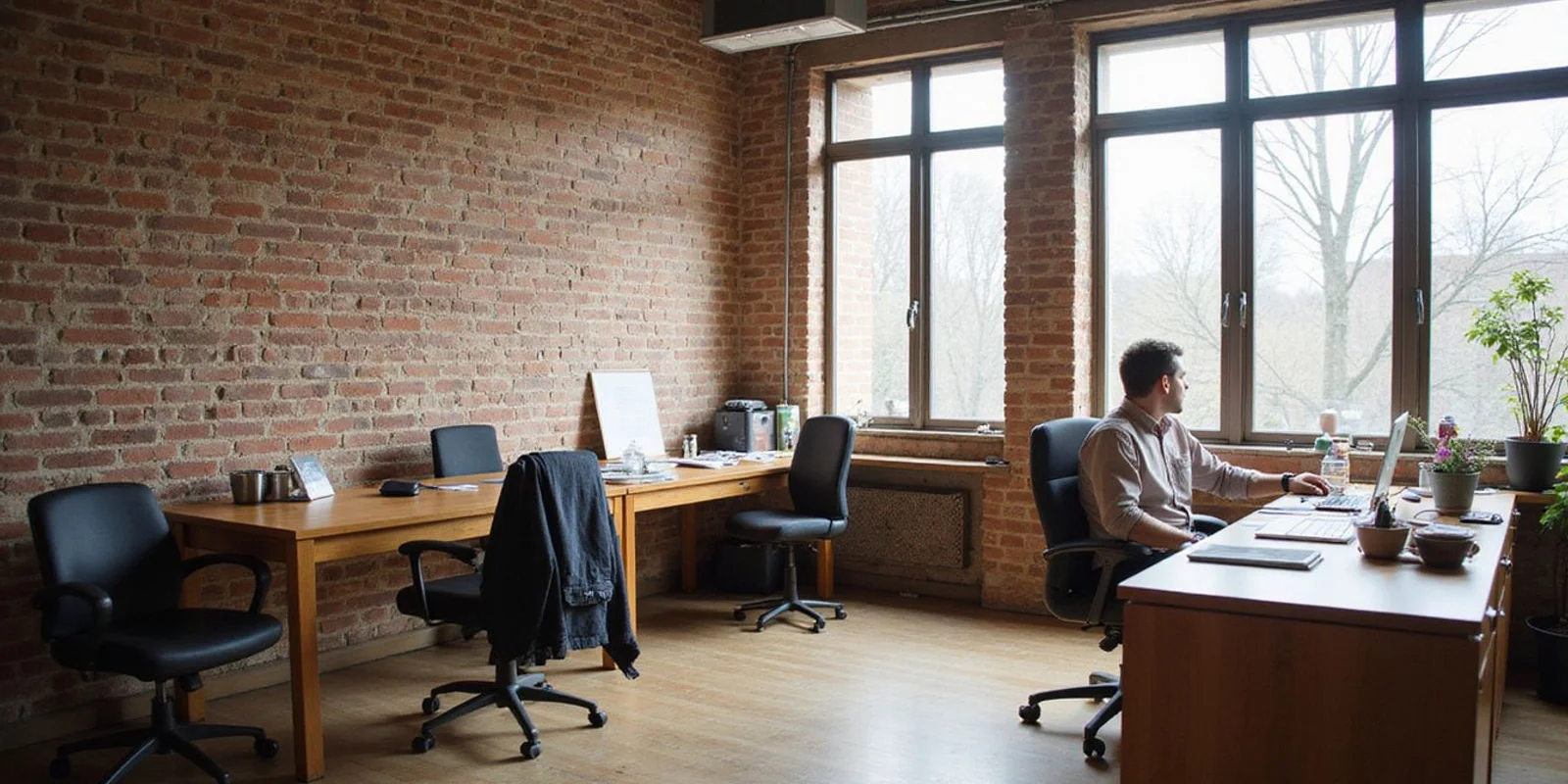 Dallas office interior in natural daylight